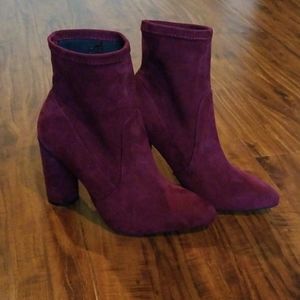 Women's Norma Microsuede Cylinder Heeled Bootie